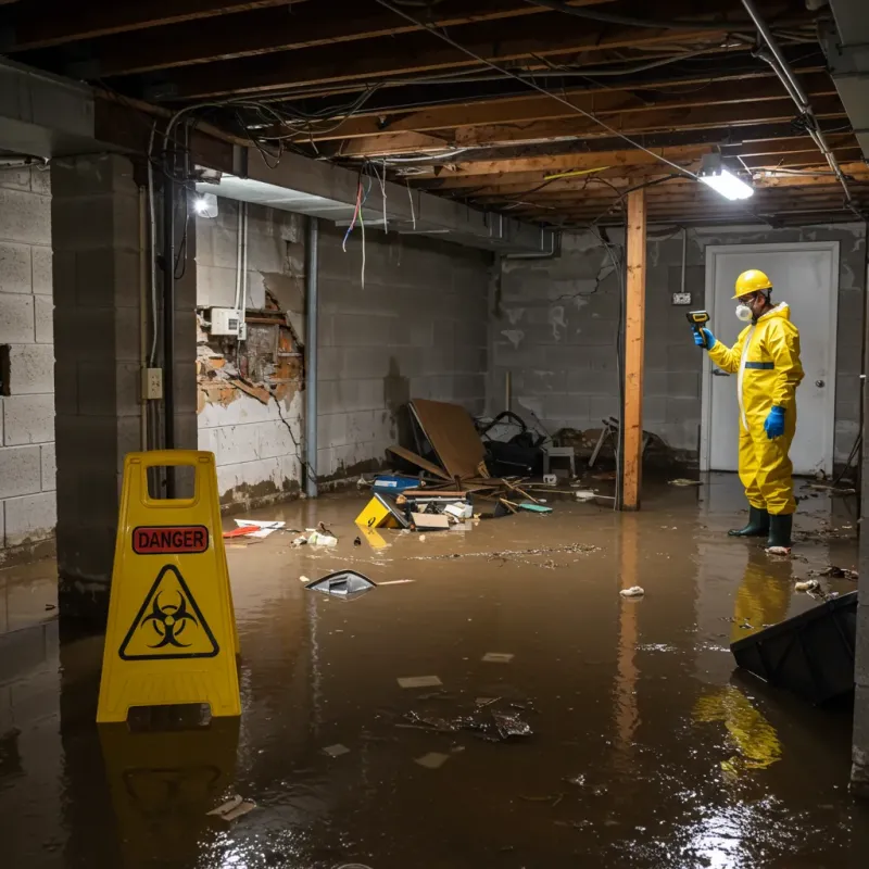 Flooded Basement Electrical Hazard in Norfolk, NE Property