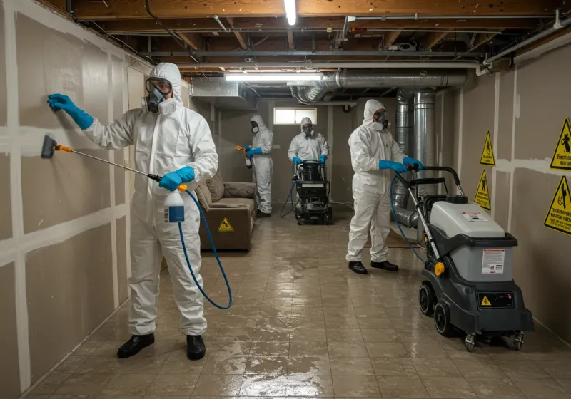 Basement Moisture Removal and Structural Drying process in Norfolk, NE